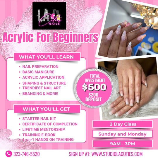 LA Cutie's Acrylic for Beginners Course